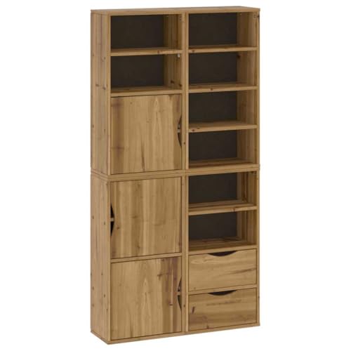QJBSAVVA Beistellschrank Küche Küchenbuffet Buffetschrank Sideboard Wohnzimmer Küchenvitrine - Beistellschränke 4 STK. ODDA 40x24x79 cm Massivholz Kiefer für Hausbar Camping Esszimmer Schlafzimmer von QJBSAVVA