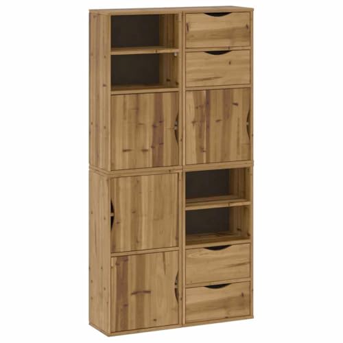QJBSAVVA Beistellschrank Küche Küchenbuffet Buffetschrank Sideboard Wohnzimmer Küchenvitrine - Beistellschränke 4 STK. ODDA 40x24x79 cm Massivholz Kiefer für Hausbar Camping Esszimmer Schlafzimmer von QJBSAVVA