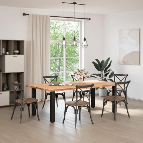 QJBSAVVA Bistrotisch Kleiner Küchentisch Bartisch Esstisch Klein - Esstisch mit Baumkanten 220x120x74 cm Massivholz Eiche Rechteck für Living Room Camping Balcony Kitchen QJBSAVVA Bistrotisch Kleiner Küchentisch Bartisch Esstisch Klein - Esstisch mit Baumkanten 220x120x74 cm Massivholz Eiche Rechteck für Living Room Camping Balcony Kitchen von QJBSAVVA