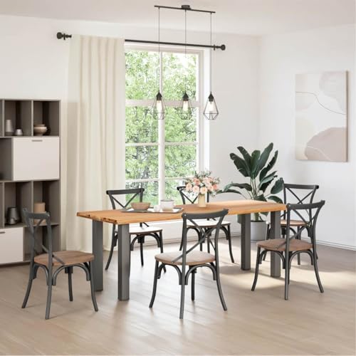 QJBSAVVA Bistrotisch Kleiner Küchentisch Bartisch Esstisch Klein - Esstisch mit Baumkanten 220x80x74 cm Massivholz Eiche für Living Room Camping Balcony Kitchen QJBSAVVA Bistrotisch Kleiner Küchentisch Bartisch Esstisch Klein - Esstisch mit Baumkanten 220x80x74 cm Massivholz Eiche für Living Room Camping Balcony Kitchen von QJBSAVVA
