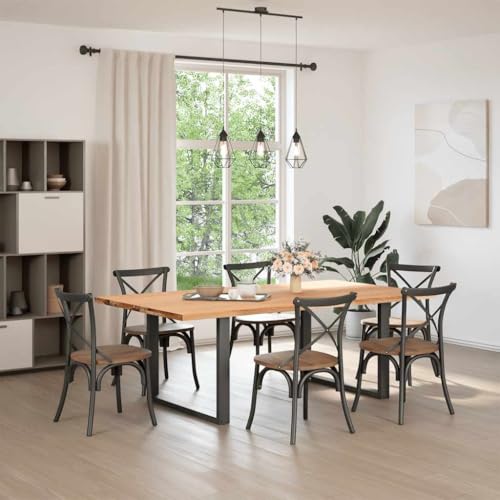QJBSAVVA Bistrotisch Kleiner Küchentisch Campingtisch Computertisch - Esstisch Hellbraun 220x120x74 cm Massivholz Eiche Rechteckig für Dining Room Living Room Camping Balcony QJBSAVVA Bistrotisch Kleiner Küchentisch Campingtisch Computertisch - Esstisch Hellbraun 220x120x74 cm Massivholz Eiche Rechteckig für Dining Room Living Room Camping Balcony von QJBSAVVA
