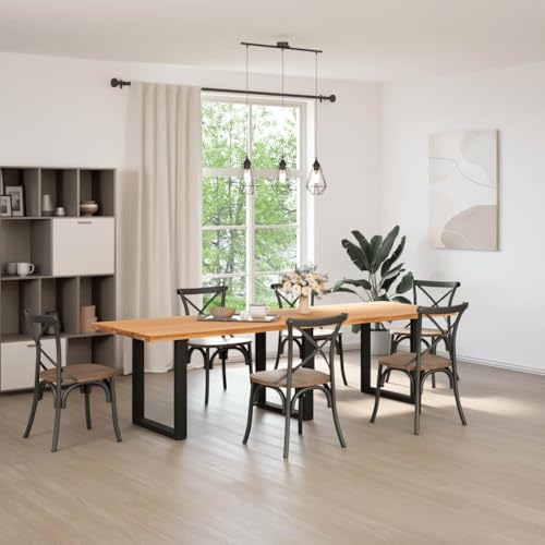QJBSAVVA Bistrotisch Kleiner Küchentisch Campingtisch Computertisch - Esstisch Hellbraun 280x90x74 cm Massivholz Eiche Rechteckig für Dining Room Living Room Camping Balcony QJBSAVVA Bistrotisch Kleiner Küchentisch Campingtisch Computertisch - Esstisch Hellbraun 280x90x74 cm Massivholz Eiche Rechteckig für Dining Room Living Room Camping Balcony von QJBSAVVA
