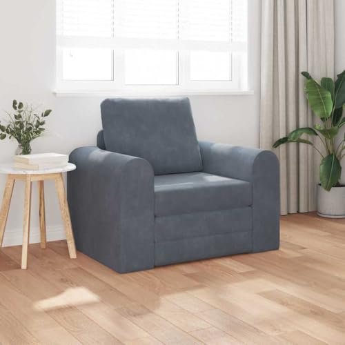 QJBSAVVA Boden Schlafsofa 2 in 1 Dunkelgrau 98x71x83 cm Samt Modernes Design Robuste Konstruktion Bequem & Platzsparend für Wohnzimmer Gästezimmer QJBSAVVA Boden Schlafsofa 2 in 1 Dunkelgrau 98x71x83 cm Samt Modernes Design Robuste Konstruktion Bequem & Platzsparend für Wohnzimmer Gästezimmer von QJBSAVVA