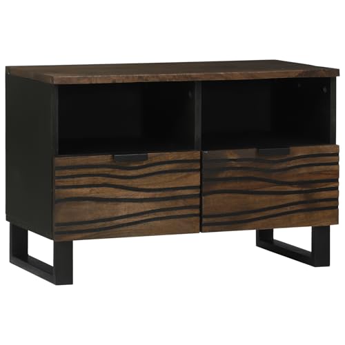 QJBSAVVA Brauner Mittelgroßer TV-Ständer aus Massivholz Rustikales Sideboard mit Schubladen für Wohnzimmer Aufbewahrungsmöbel Lowboard QJBSAVVA Brauner Mittelgroßer TV-Ständer aus Massivholz Rustikales Sideboard mit Schubladen für Wohnzimmer Aufbewahrungsmöbel Lowboard von QJBSAVVA