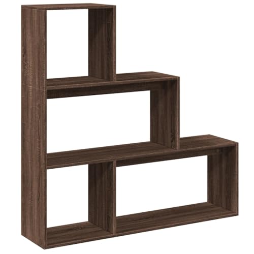 QJBSAVVA Bücherschrank Badregal Schmal Mehrzweckschrank Regal Küche - Raumteiler-Bücherregal 3 Stufen Braun Eichen-Optik 123x29x123cm für Abstellraum Büro Keller Badezimmer QJBSAVVA Bücherschrank Badregal Schmal Mehrzweckschrank Regal Küche - Raumteiler-Bücherregal 3 Stufen Braun Eichen-Optik 123x29x123cm für Abstellraum Büro Keller Badezimmer von QJBSAVVA