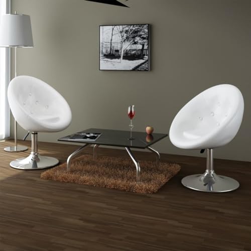 QJBSAVVA Chesterfield Barhocker 2er Set Weiß Höhenverstellbare Cocktailsessel mit Gasdruckfeder Modernes Design für Küche Bar und Wohnzimmer QJBSAVVA Chesterfield Barhocker 2er Set Weiß Höhenverstellbare Cocktailsessel mit Gasdruckfeder Modernes Design für Küche Bar und Wohnzimmer von QJBSAVVA
