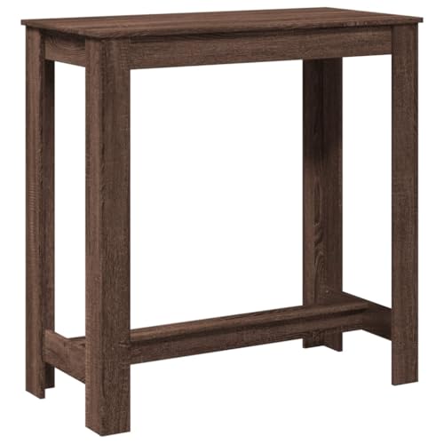 QJBSAVVA Computertisch Gartentisch Klein Campingtisch Schreibtisch - Bartisch Braun Eichen-Optik 102x50x103,5 cm Holzwerkstoff für Camping Kitchen Dining Room Balcony von QJBSAVVA