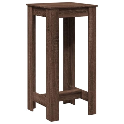 QJBSAVVA Computertisch Gartentisch Klein Campingtisch Schreibtisch - Bartisch Braun Eichen-Optik 51x50x103,5 cm Holzwerkstoff für Camping Kitchen Dining Room Balcony von QJBSAVVA