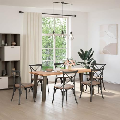 QJBSAVVA Computertisch Gartentisch Klein Campingtisch Schreibtisch - Esstisch Hellbraun 200x80x74 cm Massivholz Eiche Rechteckig für Dining Room Kitchen Balcony Camping von QJBSAVVA