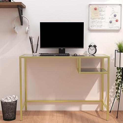 QJBSAVVA Computertisch Schwarz Marmor 100x36x74 cm aus Hartglas mit Stahlgestell Moderner Schreibtisch für Homeoffice und Gaming QJBSAVVA Computertisch Schwarz Marmor 100x36x74 cm aus Hartglas mit Stahlgestell Moderner Schreibtisch für Homeoffice und Gaming von QJBSAVVA