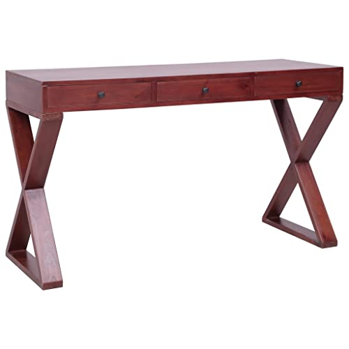 QJBSAVVA Computertisch aus Massivholz Mahagoni 115x47x77 cm Schreibtisch mit 3 Schubladen Großer Arbeitsbereich Stilvolles Design für Homeoffice und Büro QJBSAVVA Computertisch aus Massivholz Mahagoni 115x47x77 cm Schreibtisch mit 3 Schubladen Großer Arbeitsbereich Stilvolles Design für Homeoffice und Büro von QJBSAVVA