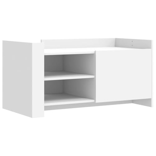 QJBSAVVA Couchtisch Modern Kleiner Wohnzimmertisch Esstisch Beistelltisch Klein - Couchtisch Weiß 100x50x50 cm Holzwerkstoff für Balkon Wohnzimmer Küche Garten von QJBSAVVA