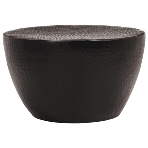 QJBSAVVA Couchtisch Modern Sofatisch Beistelltisch Esstisch Beistelltisch Wohnzimmer - Couchtisch Aluminium Gehämmert Ø 50x30 cm Schwarz für Balkon Garten Wohnzimmer Küche QJBSAVVA Couchtisch Modern Sofatisch Beistelltisch Esstisch Beistelltisch Wohnzimmer - Couchtisch Aluminium Gehämmert Ø 50x30 cm Schwarz für Balkon Garten Wohnzimmer Küche von QJBSAVVA