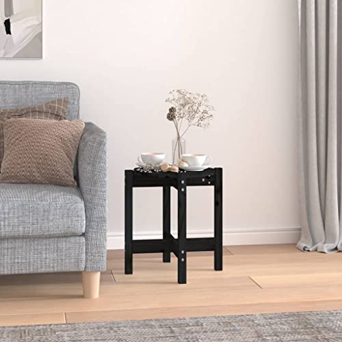 QJBSAVVA Couchtisch Schwarz aus Massivholz Kiefer Ø 42,5x45 cm - Robuster Beistelltisch für Wohnzimmer mit rustikaler Optik QJBSAVVA Couchtisch Schwarz aus Massivholz Kiefer Ø 42,5x45 cm - Robuster Beistelltisch für Wohnzimmer mit rustikaler Optik von QJBSAVVA