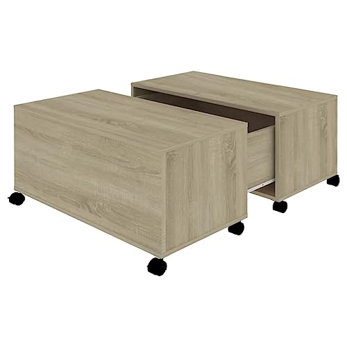QJBSAVVA Couchtische Kleiner Wohnzimmertisch Esstisch Couch Tisch Wohnzimmer - Couchtisch Sonoma-Eiche 75x75x38 cm Holzwerkstoff für Küche Balkon Wohnzimmer Garten QJBSAVVA Couchtische Kleiner Wohnzimmertisch Esstisch Couch Tisch Wohnzimmer - Couchtisch Sonoma-Eiche 75x75x38 cm Holzwerkstoff für Küche Balkon Wohnzimmer Garten von QJBSAVVA