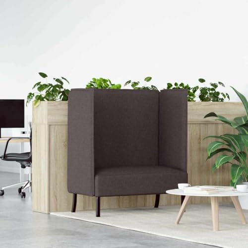 QJBSAVVA Ecksofa Dunkelbraun Modernes Design mit Ergonomischer Unterstützung 109x56x121 cm Stoff Sofa für Wohnzimmer und Büro Lounge von QJBSAVVA