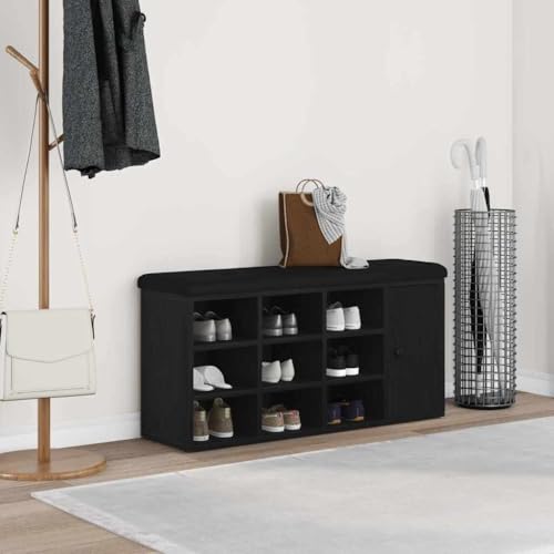 QJBSAVVA Eingangsbank mit Stauraum Schwarz Eiche 98x28x50 cm Spanplatte Matt Modernes Design für Flur Foyer und Wohnbereich QJBSAVVA Eingangsbank mit Stauraum Schwarz Eiche 98x28x50 cm Spanplatte Matt Modernes Design für Flur Foyer und Wohnbereich von QJBSAVVA