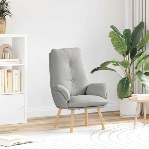 QJBSAVVA Entspannungsstuhl Wolken-Grau Stoff Moderner Loungesessel mit Gepolsterten Armlehnen und Getuftetem Kissen Bequem für Wohnzimmer Schlafzimmer und Balkon 50 x 50 x 40 cm QJBSAVVA Entspannungsstuhl Wolken-Grau Stoff Moderner Loungesessel mit Gepolsterten Armlehnen und Getuftetem Kissen Bequem für Wohnzimmer Schlafzimmer und Balkon 50 x 50 x 40 cm von QJBSAVVA