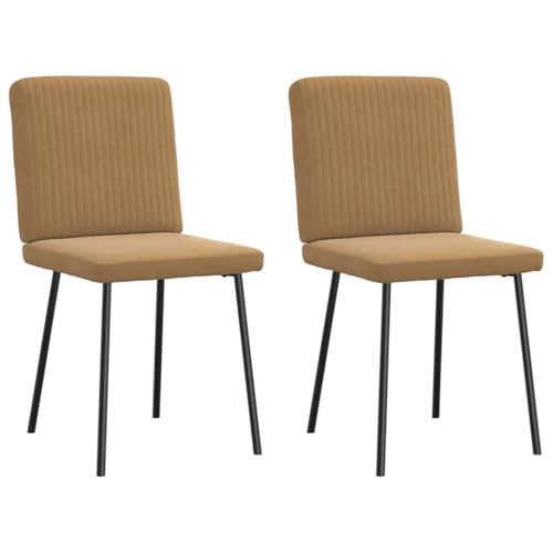 QJBSAVVA Essstühle Schminktisch Stuhl Gartenstühle Küchenstühle - Esszimmerstühle 2 STK. Braun Samt für Schlafzimmer Büro Arbeitszimmer Esszimmer QJBSAVVA Essstühle Schminktisch Stuhl Gartenstühle Küchenstühle - Esszimmerstühle 2 STK. Braun Samt für Schlafzimmer Büro Arbeitszimmer Esszimmer von QJBSAVVA