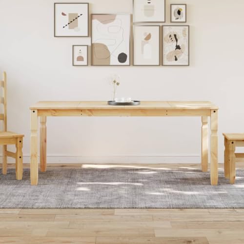 QJBSAVVA Esstisch Corona 180x90x75 cm Massivholz Kiefer Honigwachs Finish Robuster Küchentisch mit minimalistischem Design für Esszimmer Küche und Balkon von QJBSAVVA