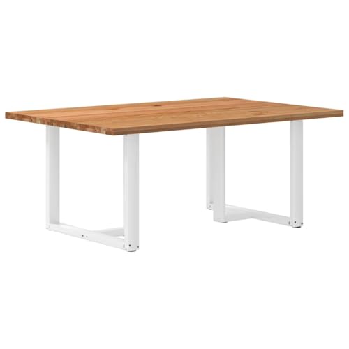 QJBSAVVA Esstisch aus Massivholz Eiche 180 x 120 x 74 cm Rechteckiger Küchentisch mit verstellbaren Füßen Robust & Langlebig für Esszimmer Küche Garten von QJBSAVVA