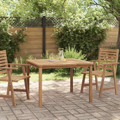 QJBSAVVA Esstisch aus Massivholz Teak 110x110x77 cm Natürlicher Charme für Küche Garten Terrasse Robust & Wetterbeständig mit wasserbasierter Lasur QJBSAVVA Esstisch aus Massivholz Teak 110x110x77 cm Natürlicher Charme für Küche Garten Terrasse Robust & Wetterbeständig mit wasserbasierter Lasur von QJBSAVVA