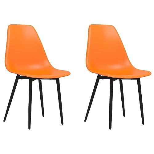 QJBSAVVA Esszimmer Sessel Esszimmerstühle Essstuhl Chairs for Dining Table - Esszimmerstühle 2 STK. Orange PP für Wohnzimmer Küche Garten Arbeitszimmer von QJBSAVVA