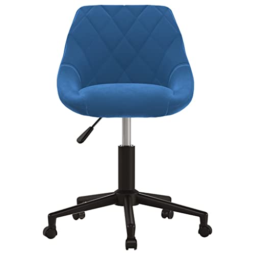 QJBSAVVA Esszimmer Sessel Gartenstühle Gartenstuhl Schminkstuhl - Esszimmerstuhl Drehbar Blau Samt für Esszimmer Schlafzimmer Wohnzimmer Büro von QJBSAVVA