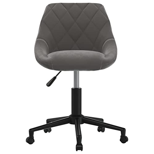QJBSAVVA Esszimmer Sessel Gartenstühle Gartenstuhl Schminkstuhl - Esszimmerstuhl Drehbar Dunkelgrau Samt für Esszimmer Schlafzimmer Wohnzimmer Büro von QJBSAVVA
