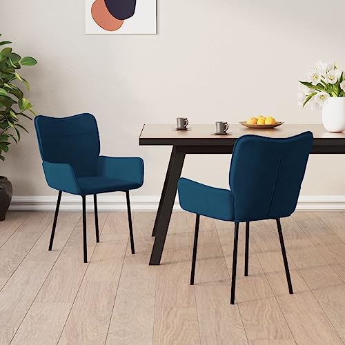 QJBSAVVA Esszimmerstühle 2 Stück Blau Samt Moderne Polsterstühle mit Metallrahmen und Ergonomischer Lehne 55 x 58 5 x 81 5 cm Bequem & Stabil für Küche Wohnzimmer und Essbereich QJBSAVVA Esszimmerstühle 2 Stück Blau Samt Moderne Polsterstühle mit Metallrahmen und Ergonomischer Lehne 55 x 58 5 x 81 5 cm Bequem & Stabil für Küche Wohnzimmer und Essbereich von QJBSAVVA