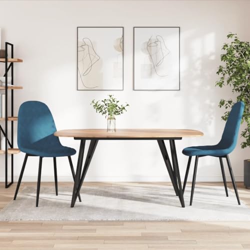 QJBSAVVA Esszimmerstühle 2 Stück Blau Samt Modernes Design mit Weicher Polsterung und Pulverbeschichteten Metallbeinen für Küche Wohnzimmer und Essbereich 45 x 53,5 x 83 cm QJBSAVVA Esszimmerstühle 2 Stück Blau Samt Modernes Design mit Weicher Polsterung und Pulverbeschichteten Metallbeinen für Küche Wohnzimmer und Essbereich 45 x 53,5 x 83 cm von QJBSAVVA