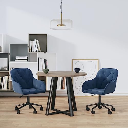 QJBSAVVA Esszimmerstühle 2 Stück Drehbar Blau Samt Höhenverstellbare Stühle mit Rollen und 360 Grad Drehfunktion für Esszimmer Wohnzimmer und Küche QJBSAVVA Esszimmerstühle 2 Stück Drehbar Blau Samt Höhenverstellbare Stühle mit Rollen und 360 Grad Drehfunktion für Esszimmer Wohnzimmer und Küche von QJBSAVVA