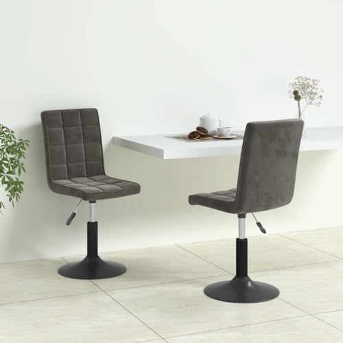 QJBSAVVA Esszimmerstühle 2 Stück Drehbar Dunkelgrau Samt Höhenverstellbare Dining Chairs mit Gasdruckfeder Modernes Design für Wohnzimmer Küche und Essbereich QJBSAVVA Esszimmerstühle 2 Stück Drehbar Dunkelgrau Samt Höhenverstellbare Dining Chairs mit Gasdruckfeder Modernes Design für Wohnzimmer Küche und Essbereich von QJBSAVVA