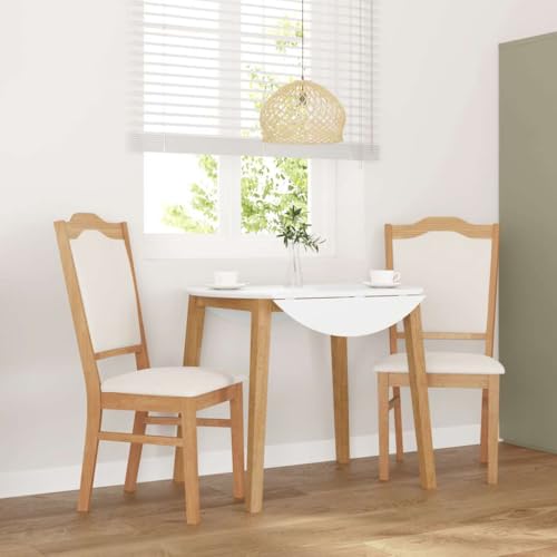 QJBSAVVA Esszimmerstühle 2 Stück Massivholz Gummibaum mit Polsterkissen Bequeme und Stabile Dining Chairs für Esszimmer Küche und Wohnzimmer 50.5 x 54.5 x 105.5 cm von QJBSAVVA