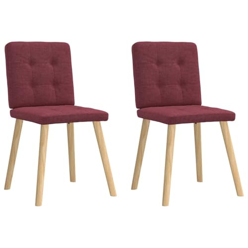 QJBSAVVA Esszimmerstühle 2 Stück Weinrot Stoff Bequeme Polsterstühle mit Metall Holz Gestell und Schaumstofffüllung 45 x 54 x 86 cm für Esszimmer Wohnzimmer Gästezimmer QJBSAVVA Esszimmerstühle 2 Stück Weinrot Stoff Bequeme Polsterstühle mit Metall Holz Gestell und Schaumstofffüllung 45 x 54 x 86 cm für Esszimmer Wohnzimmer Gästezimmer von QJBSAVVA