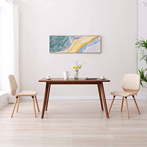 QJBSAVVA Esszimmerstühle 2er Set Cremeweiß Kunstleder mit Polsterung Moderne Dining Chairs für Küche Wohnzimmer und Essbereich Robustes Bugholz Gestell QJBSAVVA Esszimmerstühle 2er Set Cremeweiß Kunstleder mit Polsterung Moderne Dining Chairs für Küche Wohnzimmer und Essbereich Robustes Bugholz Gestell von QJBSAVVA