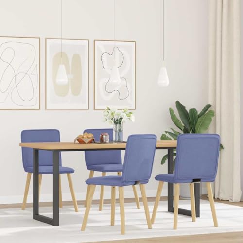 QJBSAVVA Esszimmerstühle 4 Stück Jeansblau Stoff Modernes Design mit Robustem Metall Holz Gestell Bequemer Schaumstoff Sitz für Esszimmer Wohnzimmer und Gästezimmer QJBSAVVA Esszimmerstühle 4 Stück Jeansblau Stoff Modernes Design mit Robustem Metall Holz Gestell Bequemer Schaumstoff Sitz für Esszimmer Wohnzimmer und Gästezimmer von QJBSAVVA