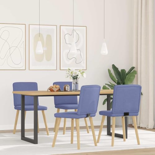 QJBSAVVA Esszimmerstühle 4 Stück Jeansblau Stoff Modernes Design mit Robustem Metallholzgestell und Atmungsaktivem Polyester Bezug Bequem für Küche Wohnzimmer und Gästezimmer QJBSAVVA Esszimmerstühle 4 Stück Jeansblau Stoff Modernes Design mit Robustem Metallholzgestell und Atmungsaktivem Polyester Bezug Bequem für Küche Wohnzimmer und Gästezimmer von QJBSAVVA