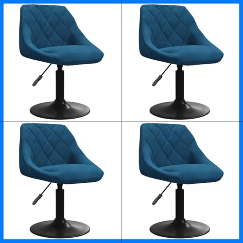 QJBSAVVA Esszimmerstühle 4er Set Drehbar Blau Samt Höhenverstellbar mit Gasdruckfeder Modernes Design für Küche Wohnzimmer und Essbereich QJBSAVVA Esszimmerstühle 4er Set Drehbar Blau Samt Höhenverstellbar mit Gasdruckfeder Modernes Design für Küche Wohnzimmer und Essbereich von QJBSAVVA