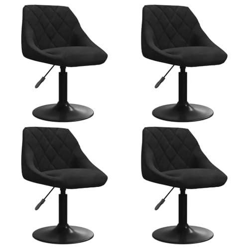 QJBSAVVA Esszimmerstühle 4er Set Drehbar Modernes Design mit Samtbezug Höhenverstellbare Dining Chairs Schwarz für Küche Wohnzimmer und Essbereich QJBSAVVA Esszimmerstühle 4er Set Drehbar Modernes Design mit Samtbezug Höhenverstellbare Dining Chairs Schwarz für Küche Wohnzimmer und Essbereich von QJBSAVVA