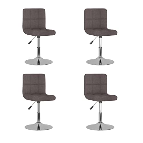 QJBSAVVA Esszimmerstühle 4er Set Drehbar aus Stoff in Taupe Höhenverstellbar mit Gasdruckfeder Modernes Design für Küche Wohnzimmer und Essbereich 40 x 43 x 71-85.5 cm QJBSAVVA Esszimmerstühle 4er Set Drehbar aus Stoff in Taupe Höhenverstellbar mit Gasdruckfeder Modernes Design für Küche Wohnzimmer und Essbereich 40 x 43 x 71-85.5 cm von QJBSAVVA