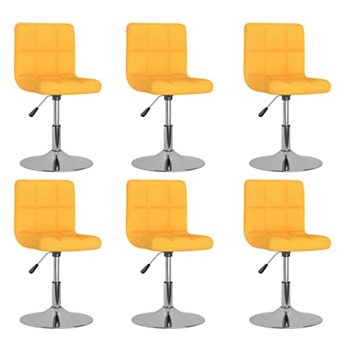QJBSAVVA Esszimmerstühle Drehbar 6 Stück Gelb Stoff Modernes Design mit Gasdruckfeder Höhenverstellbar für Küche Wohnzimmer und Essbereich QJBSAVVA Esszimmerstühle Drehbar 6 Stück Gelb Stoff Modernes Design mit Gasdruckfeder Höhenverstellbar für Küche Wohnzimmer und Essbereich von QJBSAVVA