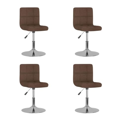 QJBSAVVA Esszimmerstühle Set aus 4 Stück Drehbare Stoffstühle mit Gasdruckfeder Höhenverstellbar Modernes Design für Küche Wohnzimmer und Essbereich Braun QJBSAVVA Esszimmerstühle Set aus 4 Stück Drehbare Stoffstühle mit Gasdruckfeder Höhenverstellbar Modernes Design für Küche Wohnzimmer und Essbereich Braun von QJBSAVVA