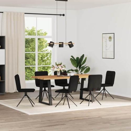 QJBSAVVA Esszimmerstühle Set aus 6 Stück Schwarz Stoff Modernes Design mit Robustem Metallholz Gestell Bequem & Langlebig für Küche Wohnzimmer und Gästezimmer QJBSAVVA Esszimmerstühle Set aus 6 Stück Schwarz Stoff Modernes Design mit Robustem Metallholz Gestell Bequem & Langlebig für Küche Wohnzimmer und Gästezimmer von QJBSAVVA