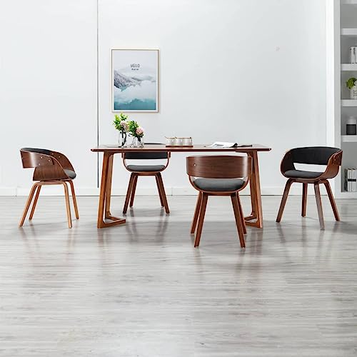 QJBSAVVA Esszimmerstühle Set aus Grauem Stoff und Dunkelbraunem Bugholz 4 Stück Bequeme Polsterstühle mit Robustem Rahmen Modernes Design für Küche Wohnzimmer und Essbereich QJBSAVVA Esszimmerstühle Set aus Grauem Stoff und Dunkelbraunem Bugholz 4 Stück Bequeme Polsterstühle mit Robustem Rahmen Modernes Design für Küche Wohnzimmer und Essbereich von QJBSAVVA