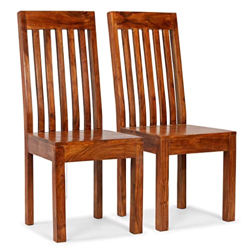 QJBSAVVA Esszimmerstühle aus Massivholz 2er Set Akazie Honigfarben Modernes Design 43 x 43 x 104 cm Bequeme & Stabile Dining Chairs für Küche Wohnzimmer und Essbereich QJBSAVVA Esszimmerstühle aus Massivholz 2er Set Akazie Honigfarben Modernes Design 43 x 43 x 104 cm Bequeme & Stabile Dining Chairs für Küche Wohnzimmer und Essbereich von QJBSAVVA