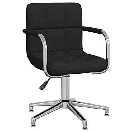 QJBSAVVA Esszimmerstuhl Drehbar Schwarz Stoff Moderner Küchenstuhl mit Gasdruckfeder 360 Grad Drehfunktion Bequem & Langlebig für Esszimmer Küche und Wohnzimmer von QJBSAVVA