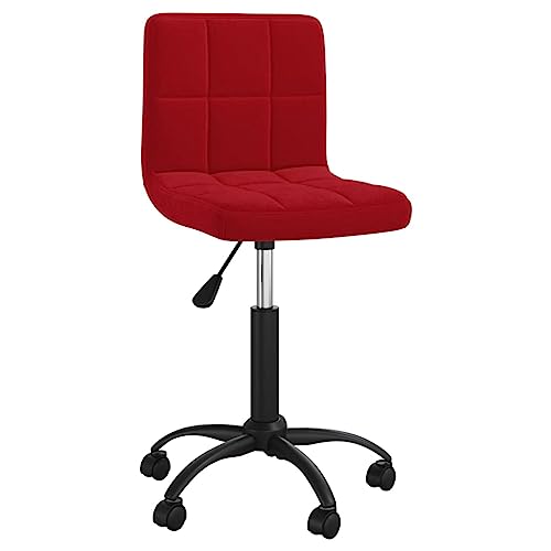 QJBSAVVA Esszimmerstuhl Drehbar Weinrot Samt Höhenverstellbarer Essstuhl mit Gasdruckfeder und Rollen Bequem Polsterstuhl für Küche Wohnzimmer und Esszimmer 40 x 47 x 76-87.5 cm QJBSAVVA Esszimmerstuhl Drehbar Weinrot Samt Höhenverstellbarer Essstuhl mit Gasdruckfeder und Rollen Bequem Polsterstuhl für Küche Wohnzimmer und Esszimmer 40 x 47 x 76-87.5 cm von QJBSAVVA