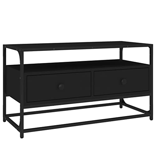 QJBSAVVA Fernseher Tisch Tv Board Tv Ständer Seidbord Wohnzimmer - TV-Schrank Schwarz 80x35x45 cm Holzwerkstoff für Küche Flur Jugendzimmer Wohnzimmer QJBSAVVA Fernseher Tisch Tv Board Tv Ständer Seidbord Wohnzimmer - TV-Schrank Schwarz 80x35x45 cm Holzwerkstoff für Küche Flur Jugendzimmer Wohnzimmer von QJBSAVVA