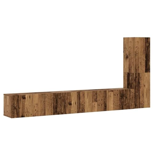 QJBSAVVA Fernseherschrank Tv Schrank Wohnzimmer Möbel Sideboard Fernseher - TV-Wandschränke 3 STK. Altholz-Optik Holzwerkstoff für Wohnzimmer Schlafzimmer Küche Flur QJBSAVVA Fernseherschrank Tv Schrank Wohnzimmer Möbel Sideboard Fernseher - TV-Wandschränke 3 STK. Altholz-Optik Holzwerkstoff für Wohnzimmer Schlafzimmer Küche Flur von QJBSAVVA